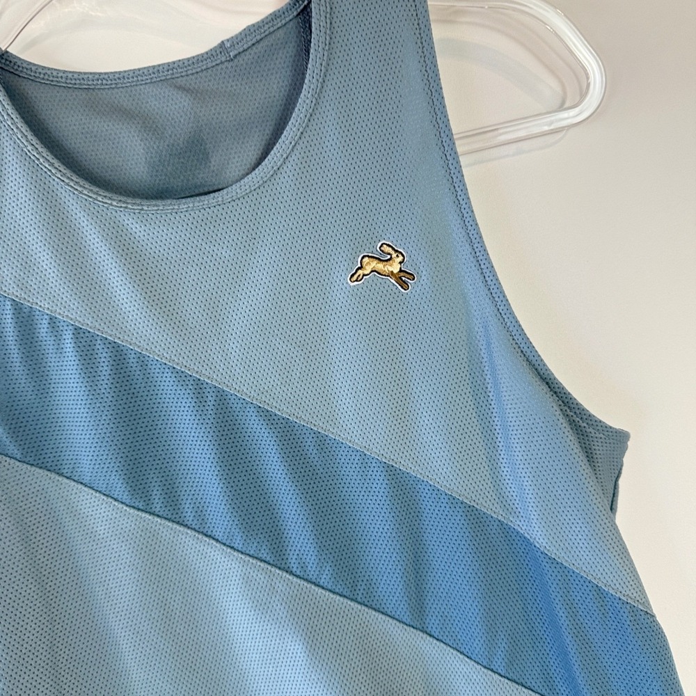 Tracksmith Van Cortlandt Singlet Womens S Blue Mesh Running Tank WT613